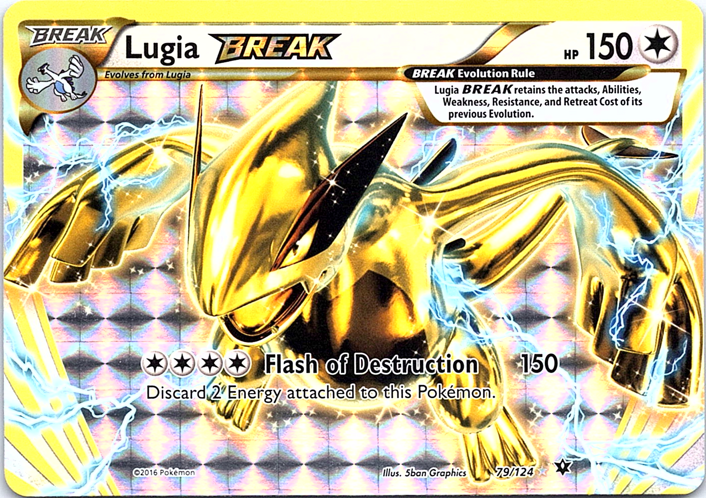 Lugia BREAK Rare BREAK XY - Fates Collide 79/124 NM