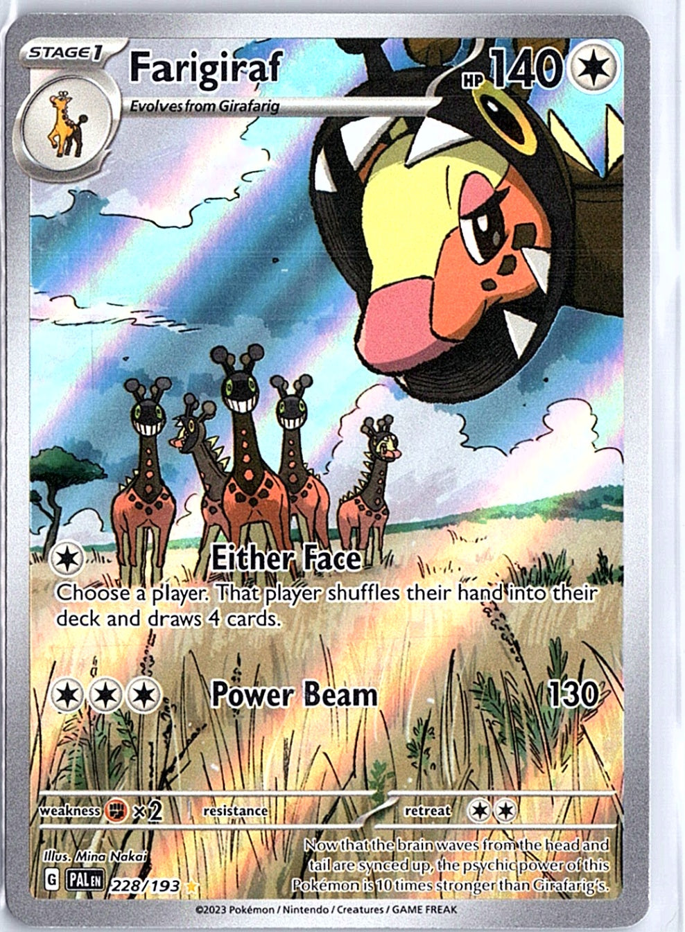 Farigiraf Illustration Rare SV02: Paldea Evolved 228/193 NM