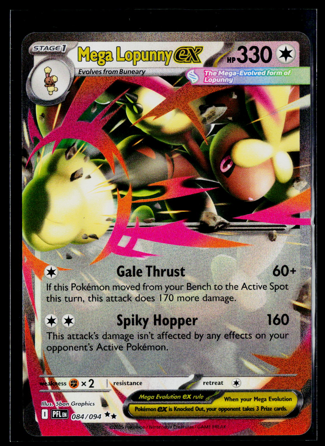 Mega Lopunny ex PFL 084/094 Holo NM