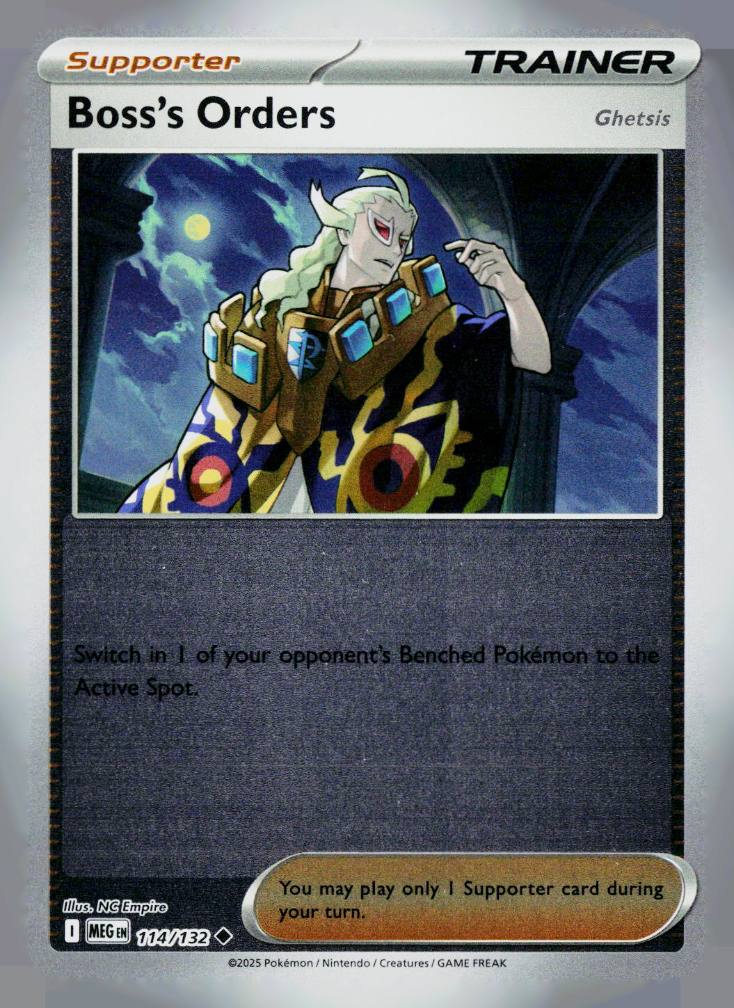 Boss's Orders [Ghetsis] MEG 114/132 Reverse Holo NM