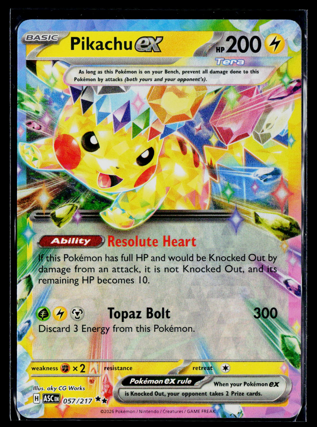 Pikachu ex ASC 057/217 Holo NM