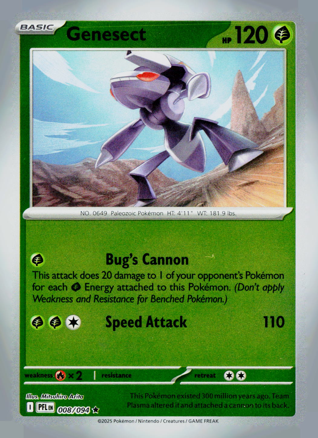 Genesect PFL 008/094 Reverse Holo NM