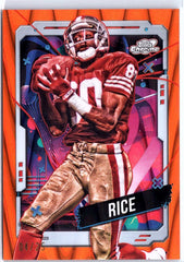 2024 Topps Chrome Cosmic #90 Jerry Rice Orange Galactic Refractors #/25
