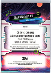 2024 Topps Chrome Cosmic #CCA-JM Jalen McMillan Cosmic Chrome Auto Orange