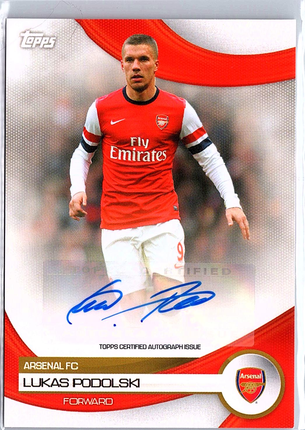2023-24 Topps Arsenal Team Set #AU-LP Lukas Podolski Base Autographs
