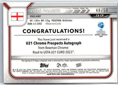 #CA-CP Cole Palmer Under-21 Chrome Prospect Auto Gold Shimmer