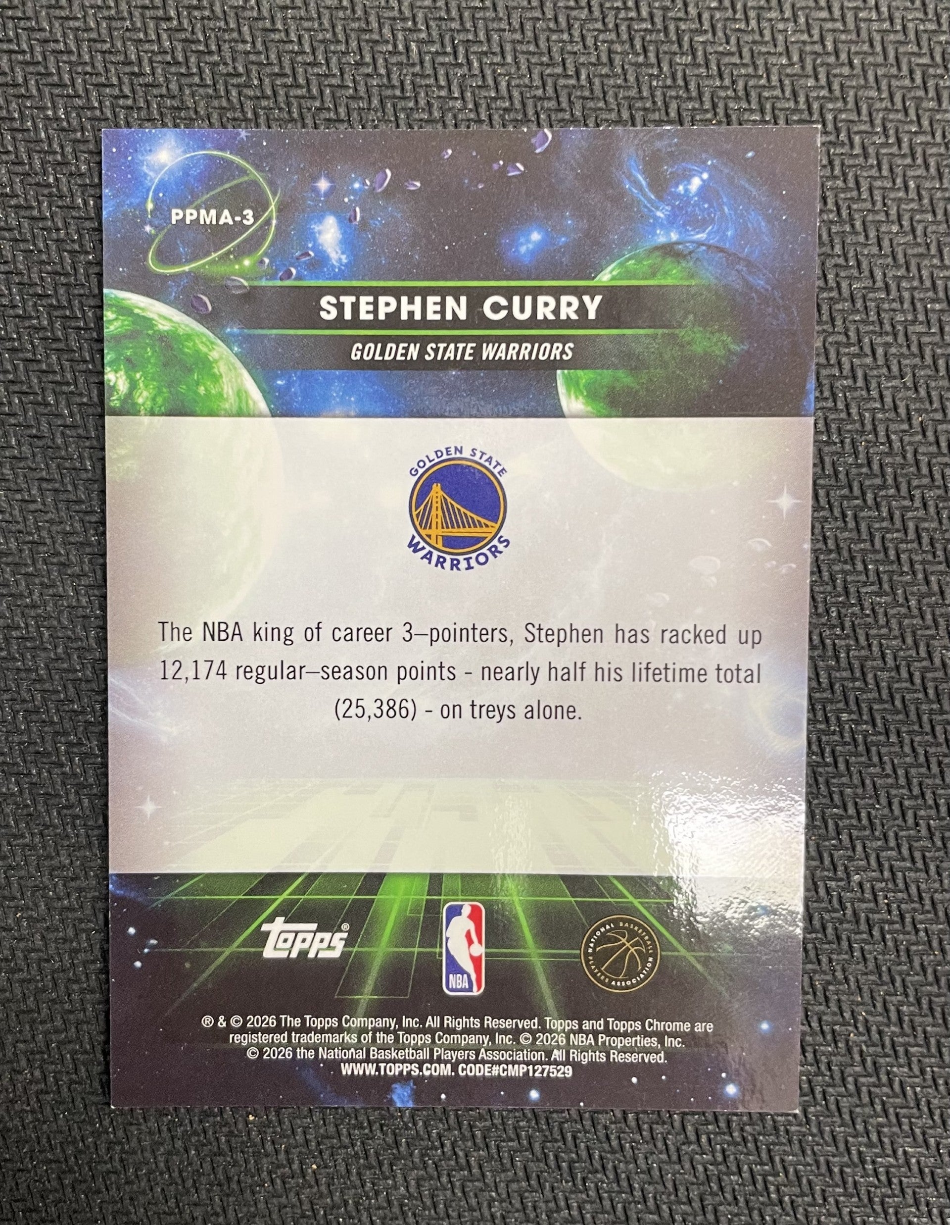 2025-26 Topps Chrome Cosmic #PPMA-3 Stephen Curry Planetary Pursuit Mars