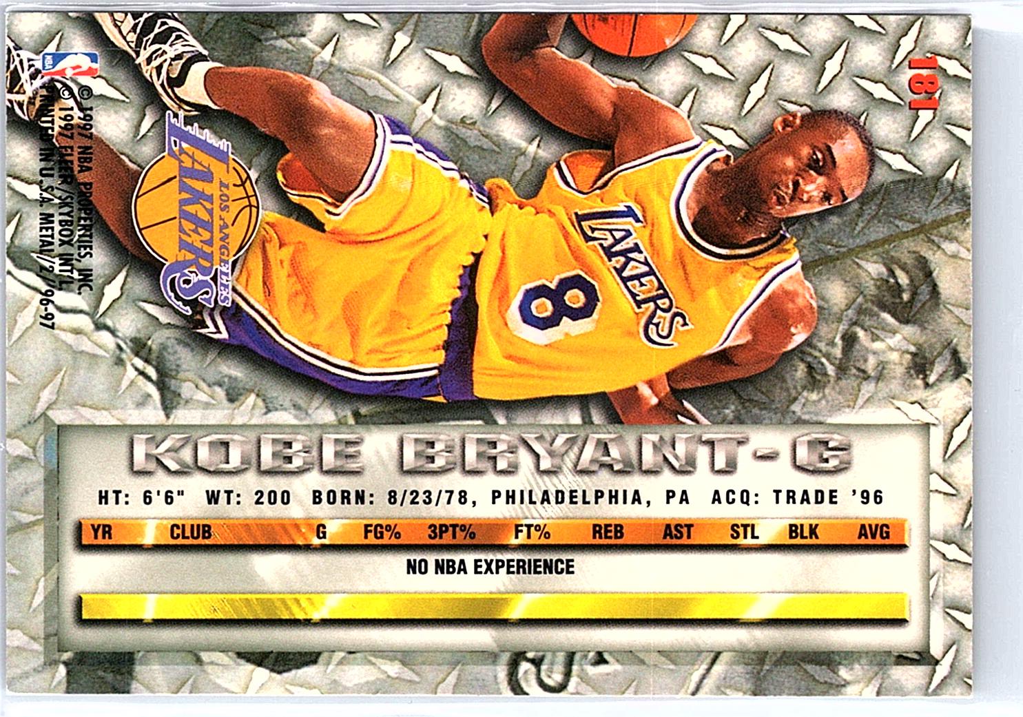 1996-97 Metal #181 Kobe Bryant