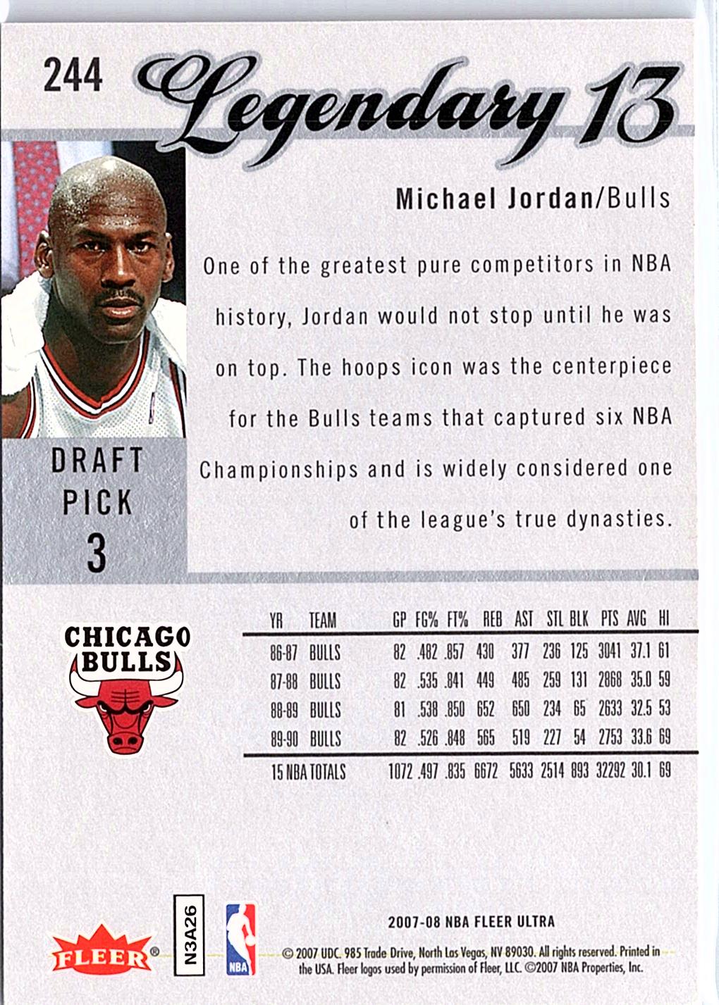 2007-08 Ultra #244 Michael Jordan