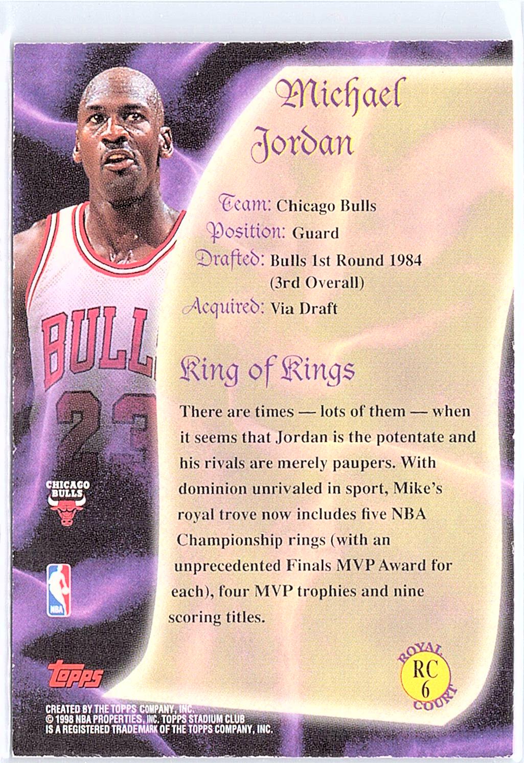 1997-98 Stadium Club #RC6 Michael Jordan Royal Court