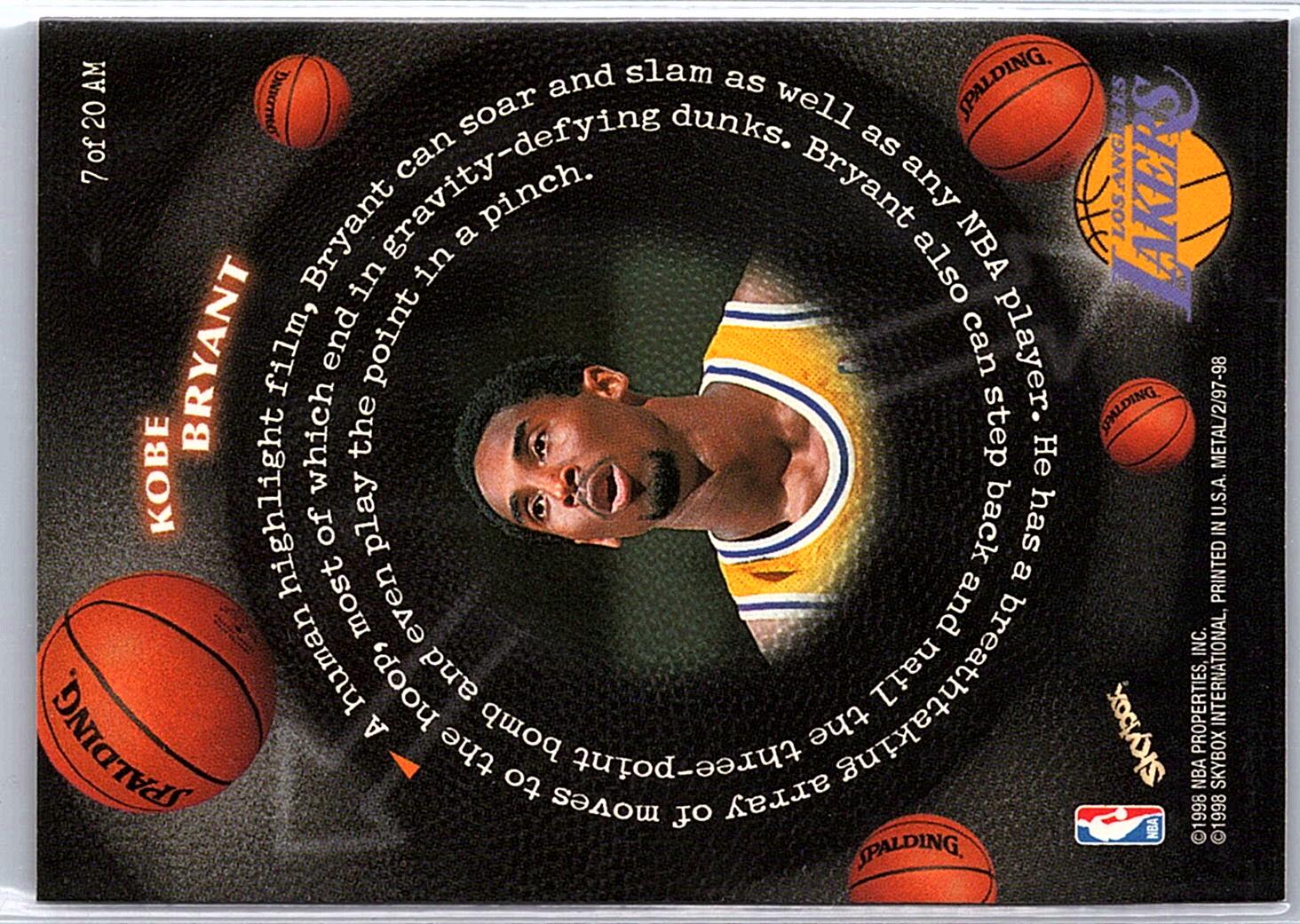 1997-98 Metal Universe Championship #7AM Kobe Bryant All Millenium