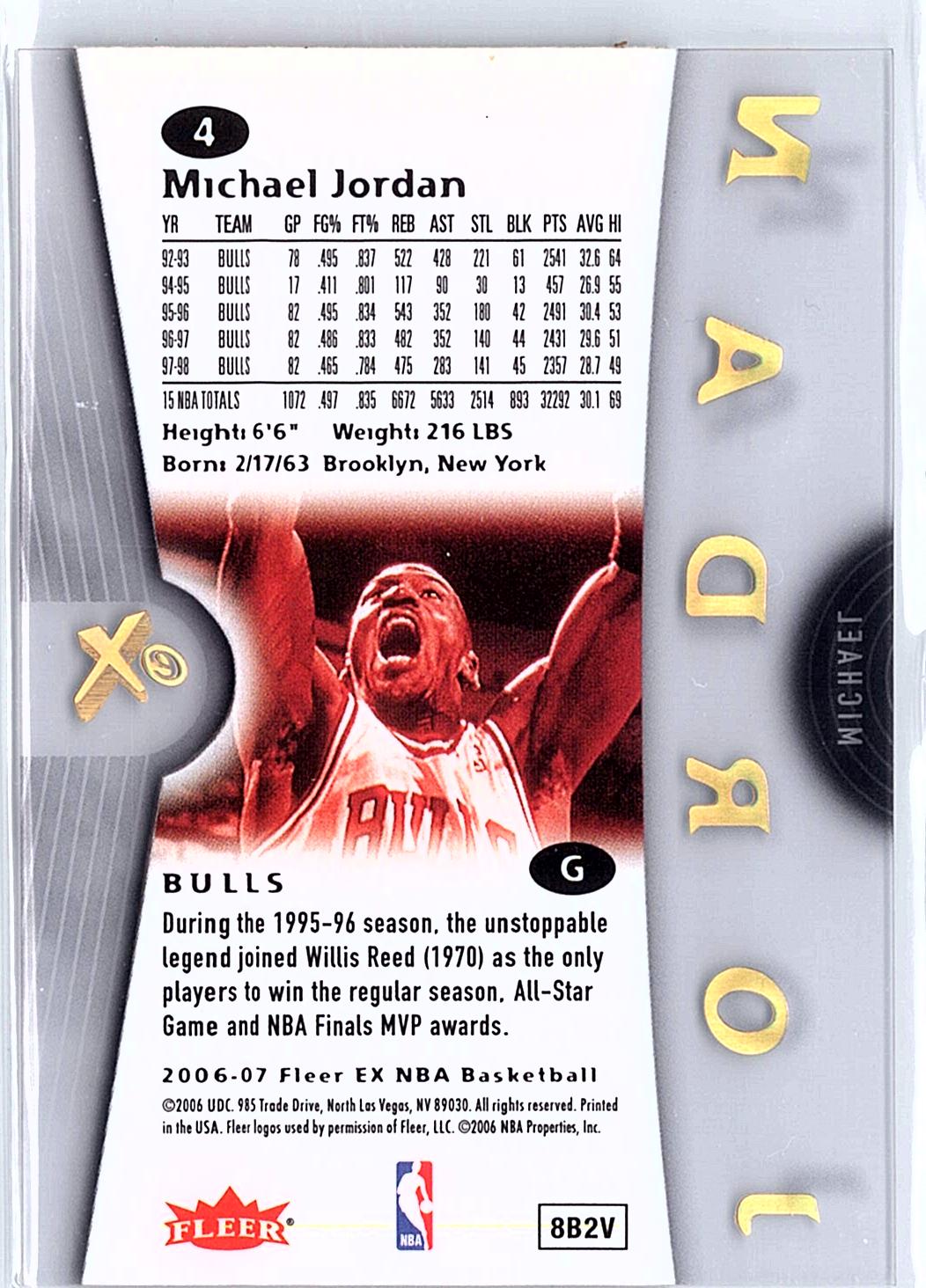 2006-07 Fleer EX Michael Jordan #4