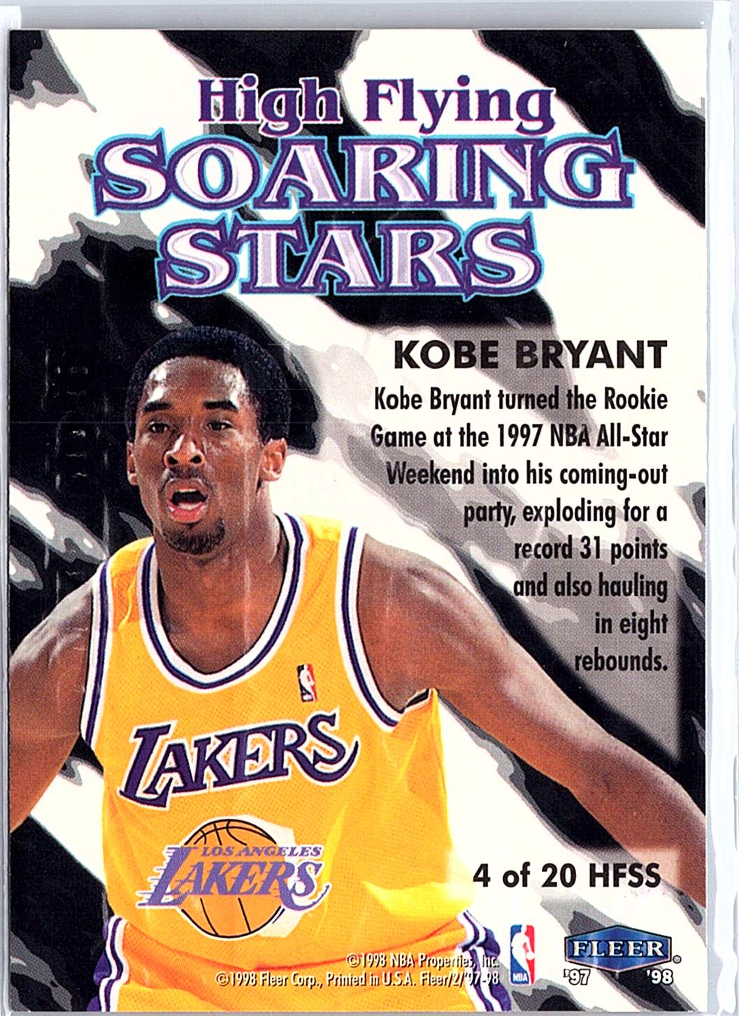 1997-98 Fleer #4SS Kobe Bryant Soaring Stars