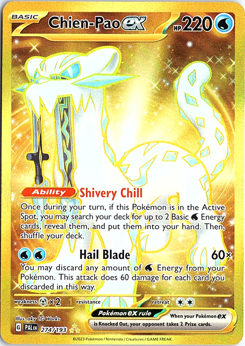 Chien-Pao ex Hyper Rare SV02: Paldea Evolved 274/193 NM