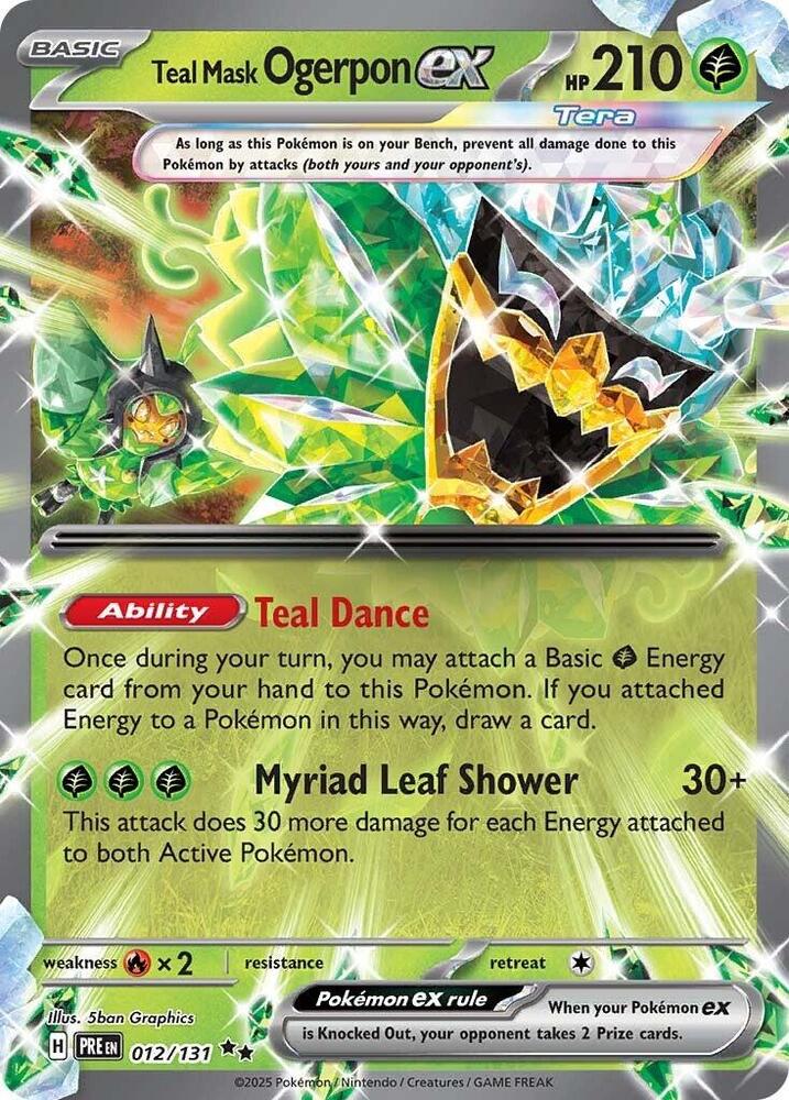 Teal Mask Ogerpon ex PRE Holo NM
