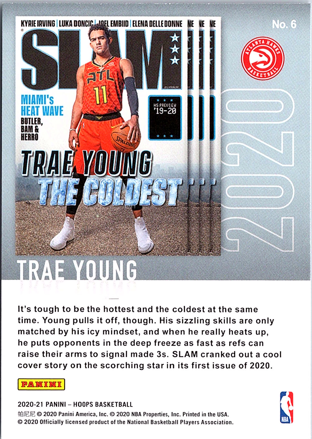 Trae Young Hoops Winter - Slam 6 NM (Back)