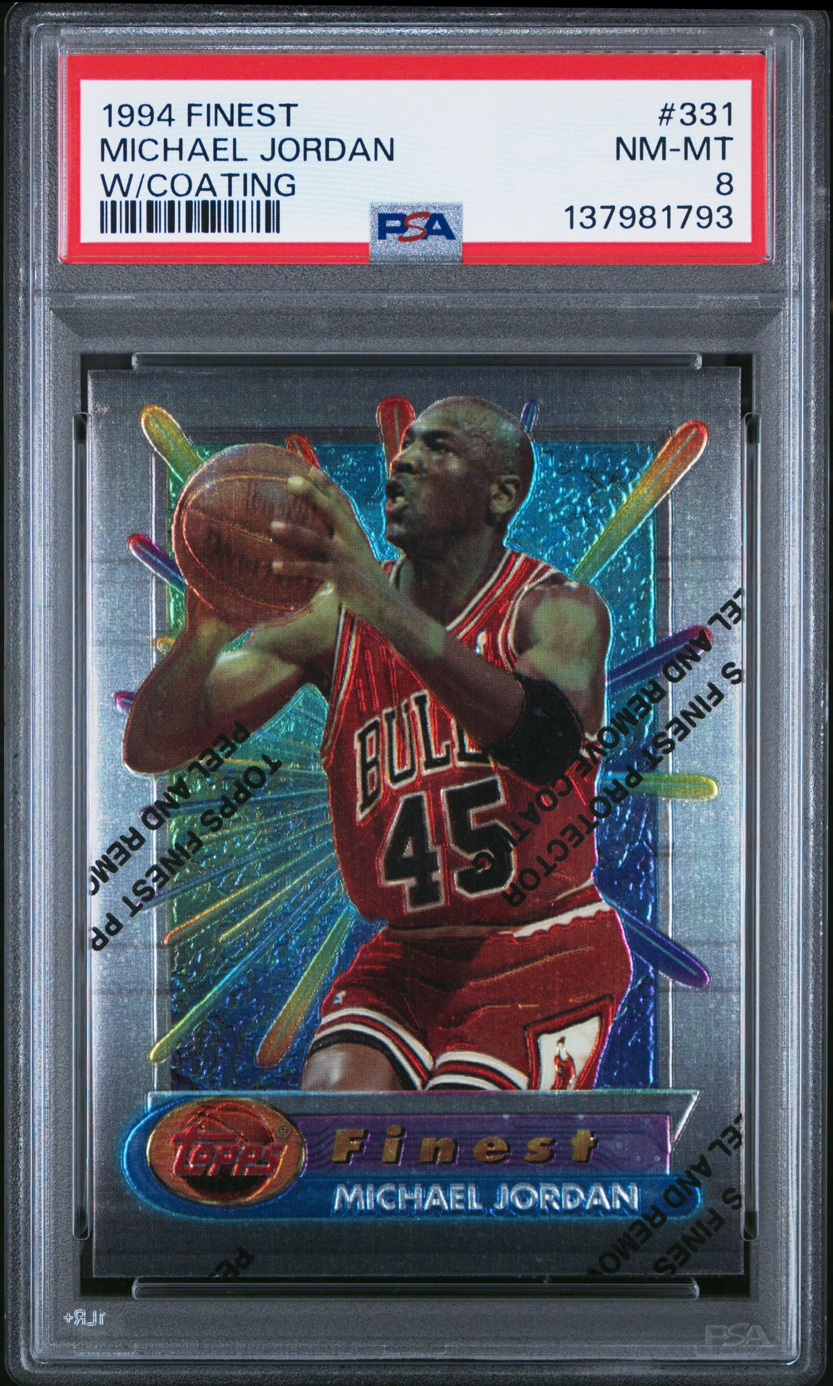 1994 Finest #331 Michael Jordan W/Coating PSA 8