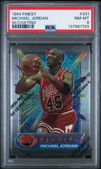 1994 Finest #331 Michael Jordan W/Coating PSA 8