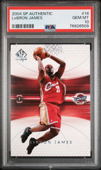 2004 Sp Authentic #14 Lebron James PSA 10