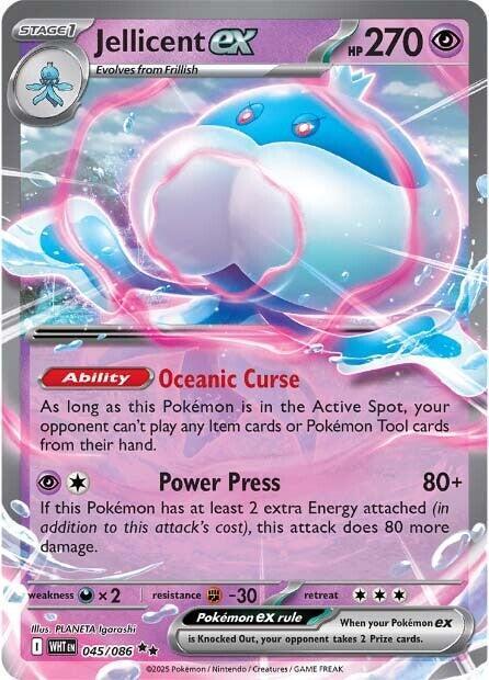 Jellicent ex WHT Holo NM