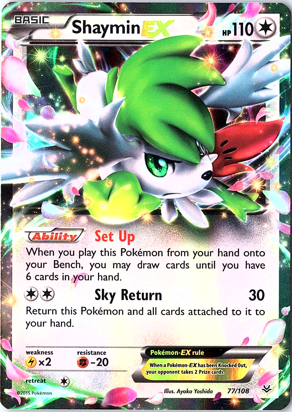Shaymin EX Ultra Rare XY - Roaring Skies 77/108 NM