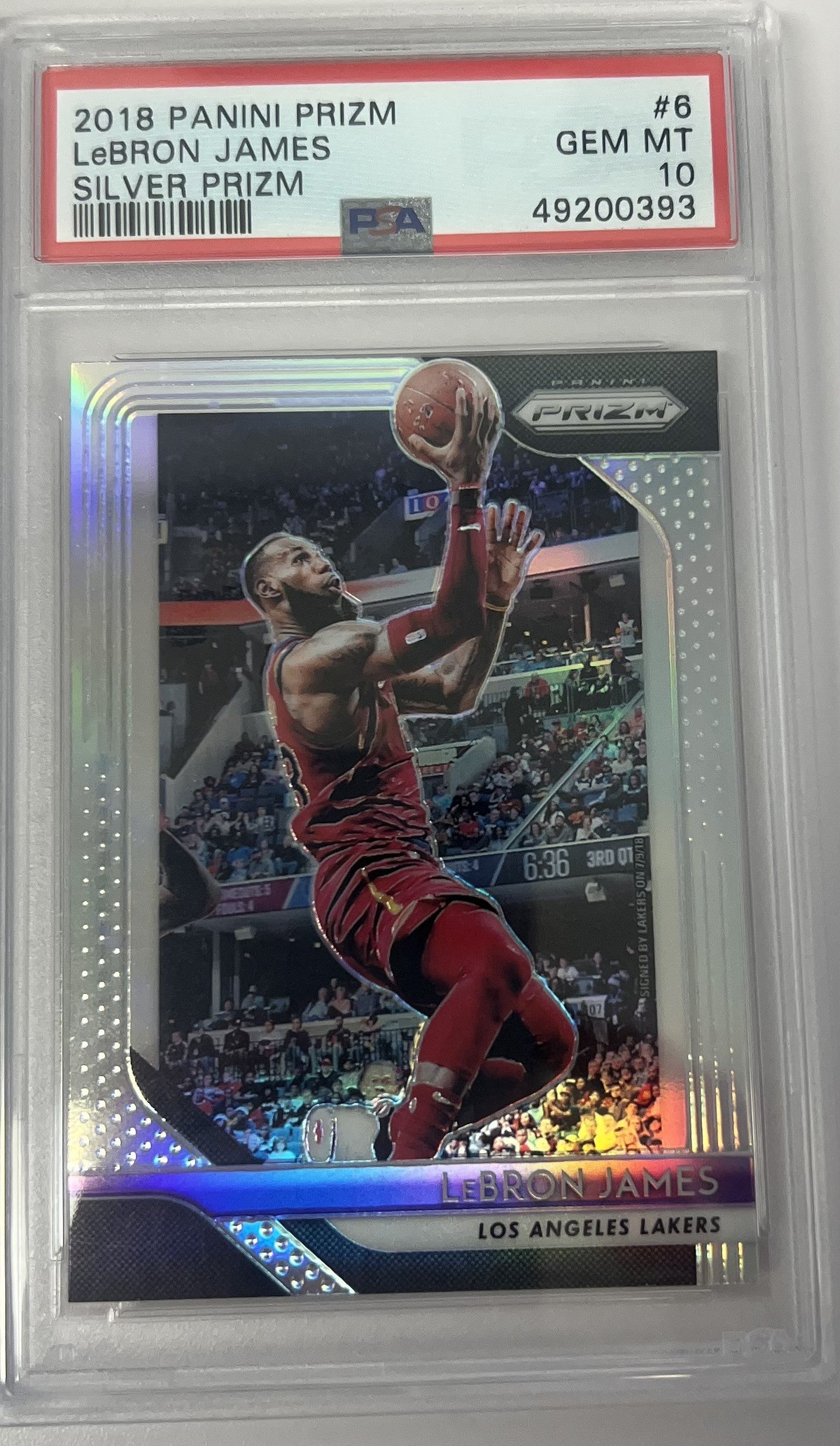 2018 Panini Prizm #6 Lebron James Silver Prizm PSA 10