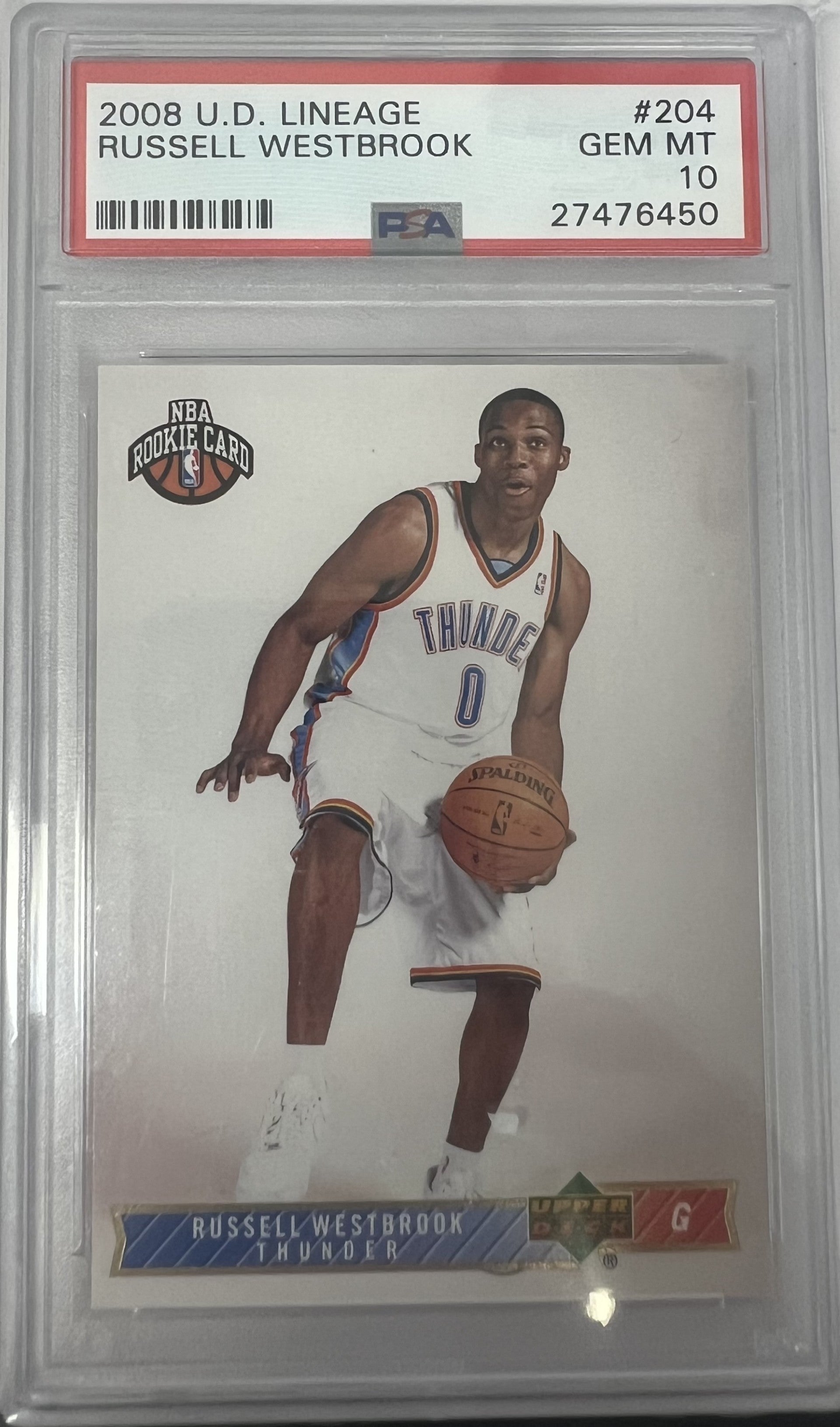 2008 Upper Deck Lineage #204 Russell Westbrook PSA 10