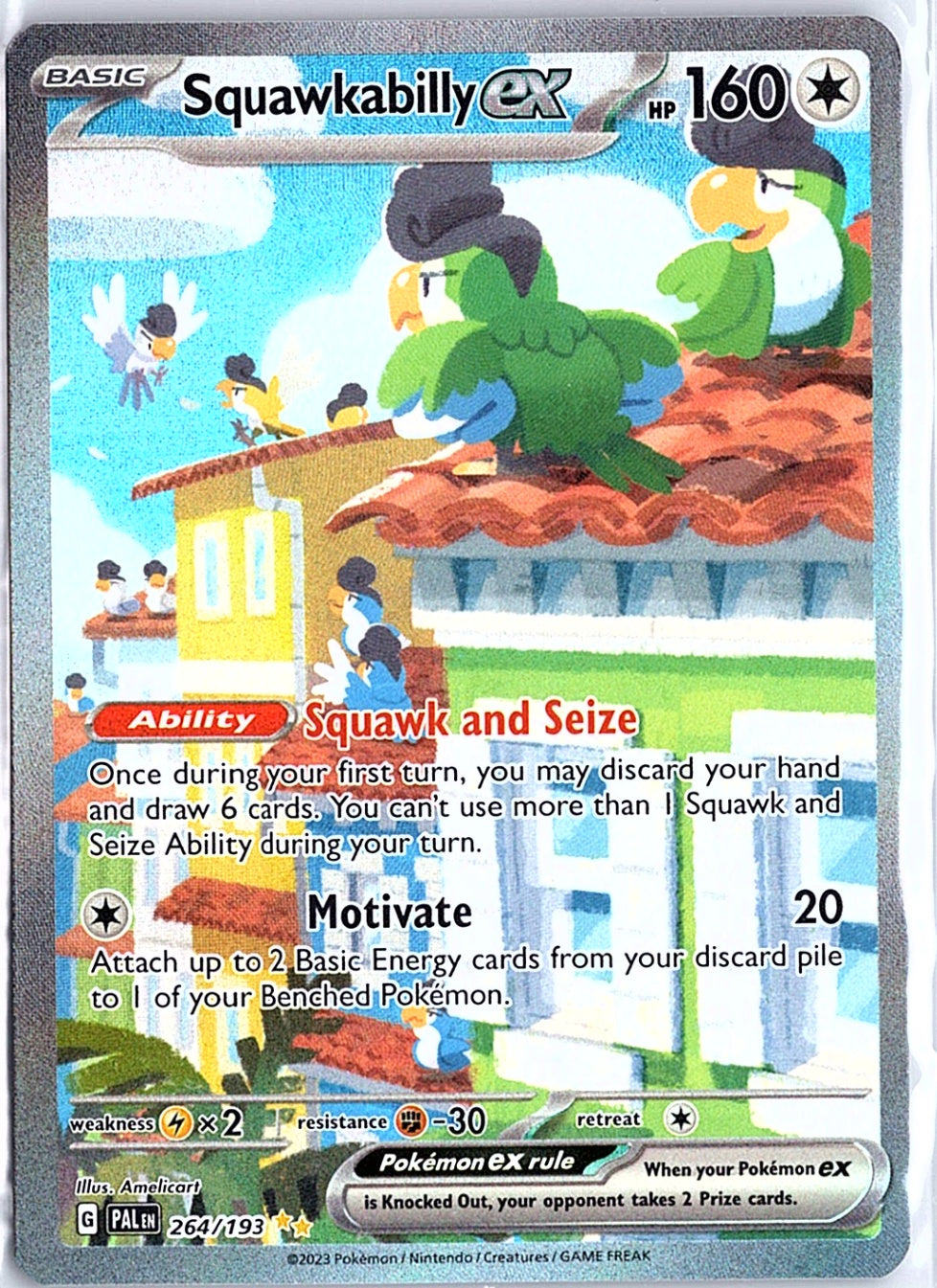Squawkabilly ex Special Illustration Rare SV02: Paldea Evolved 264/193 NM
