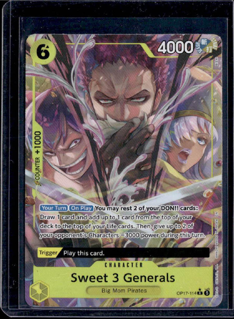 Sweet 3 Generals (Alternate Art) Foil The World's Strongest Warriors OP17-114 NM