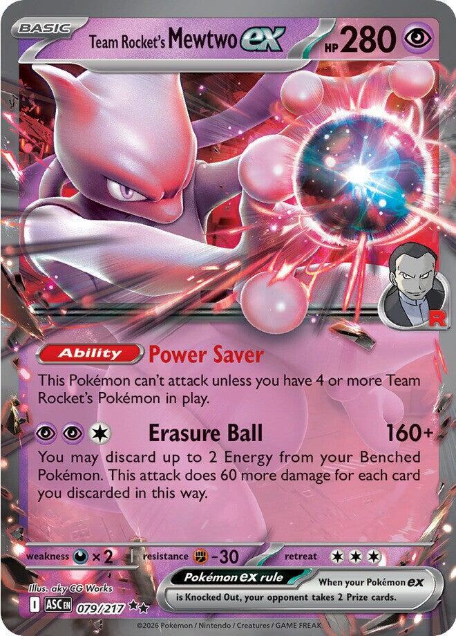 Team Rocket's Mewtwo ex ASC Holo NM