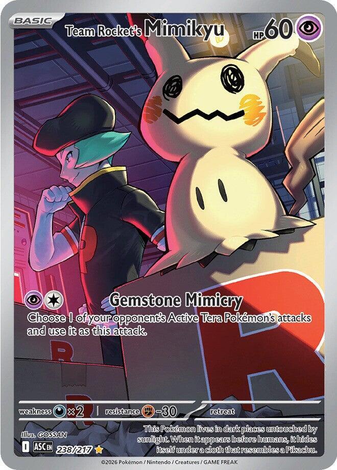 Team Rocket's Mimikyu Illustration Rare ME: Ascended Heroes 238/217 NM