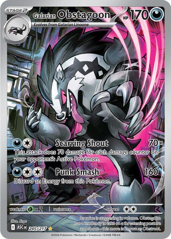 Galarian Obstagoon Illustration Rare ME: Ascended Heroes 245/217 NM