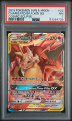 2019 Pokemon Sun & Moon Cosmic Eclipse #22 Charizard/Braixen Gx PSA 7