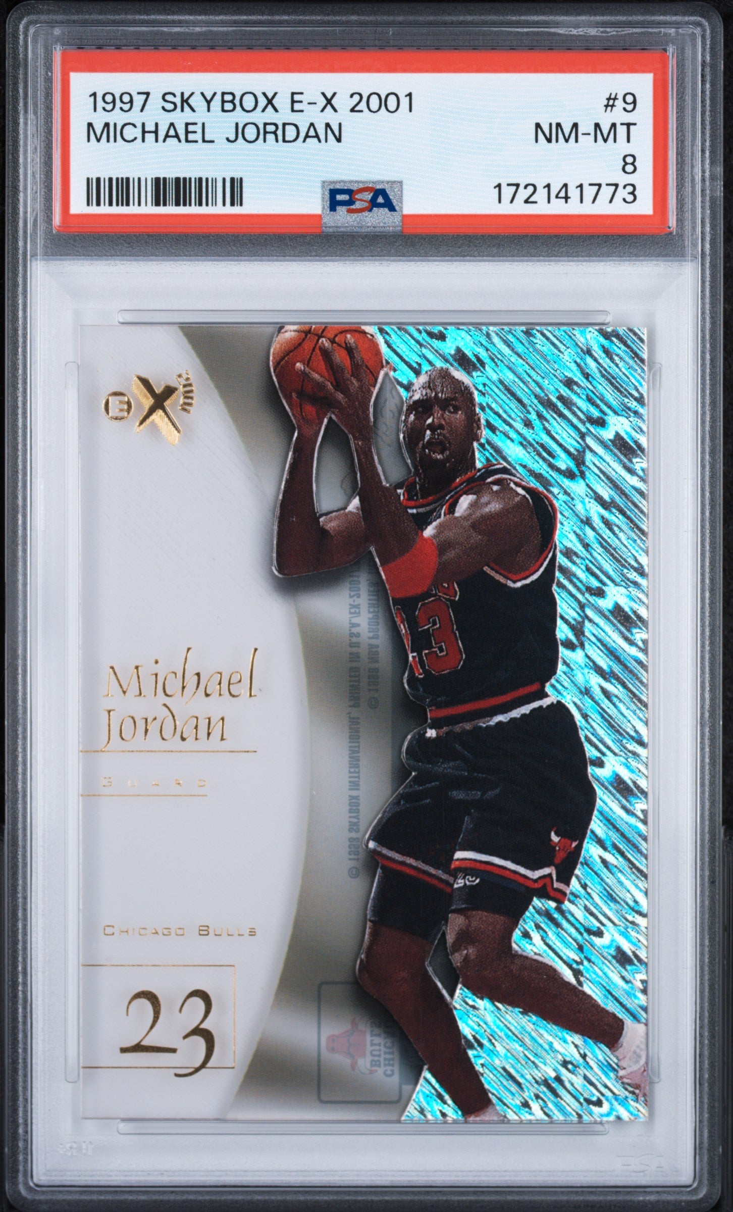 1997 Skybox E-X2001 #9 Michael Jordan PSA 8