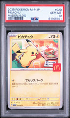 2025 Pokemon Japanese M-P Promo #020 Pikachu Mcdonald'S PSA 10