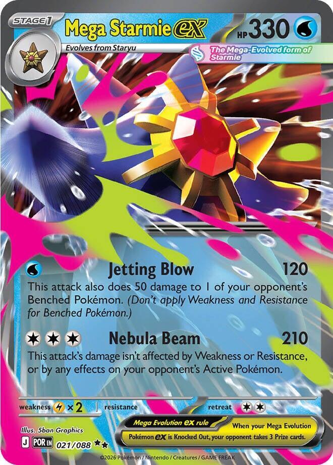Mega Starmie ex POR Holo NM