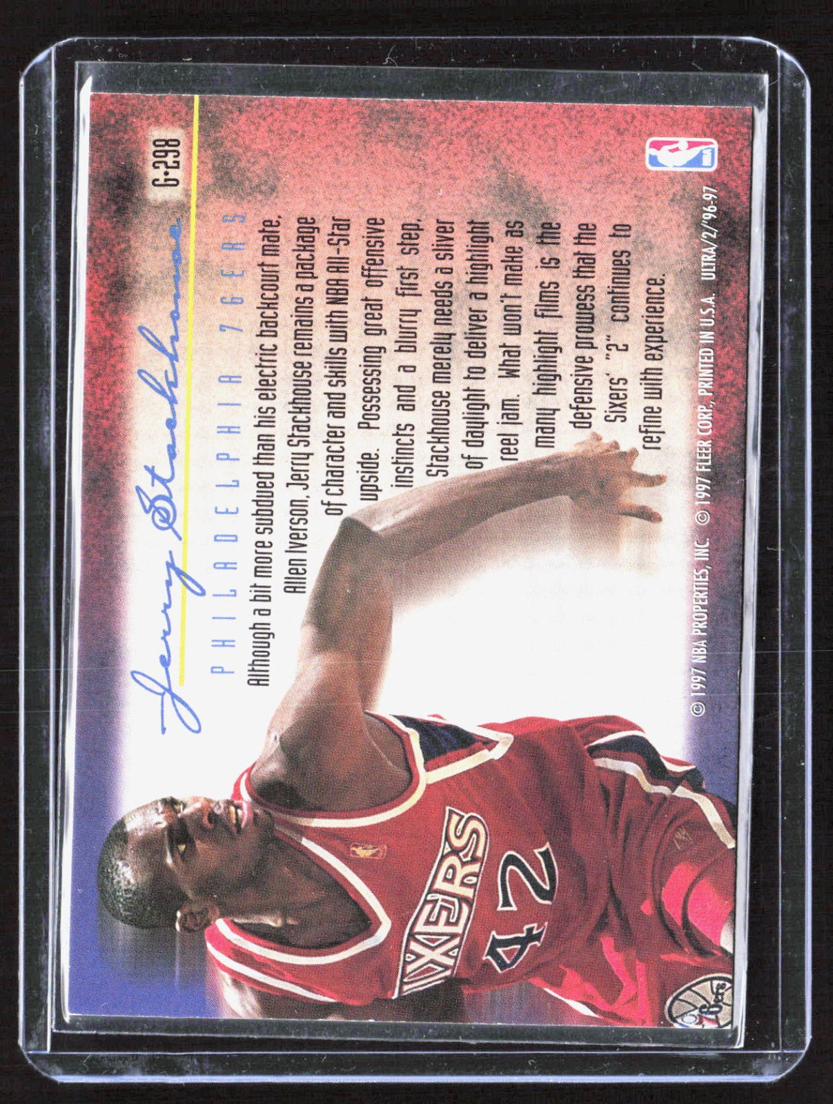 1996-97 Ultra - Gold Medallion Jerry Stackhouse G-298 Philadelphia 76ers