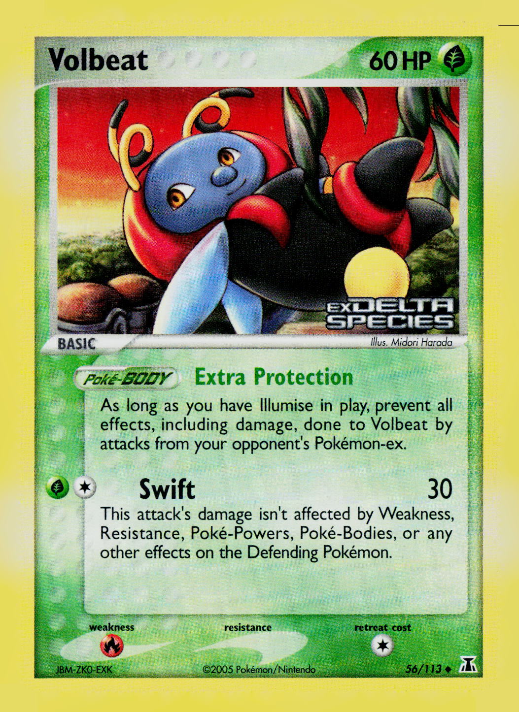 Volbeat Reverse Holo EX Delta Species 56/113 LP
