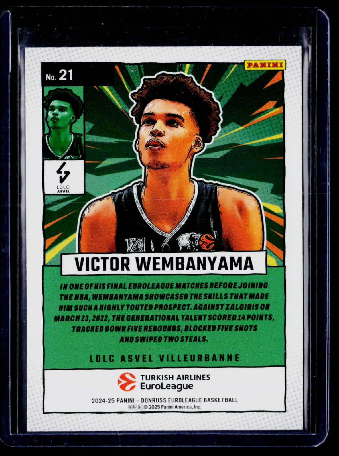Victor Wembanyama Donruss EuroLeague - Net Marvels 21 NM