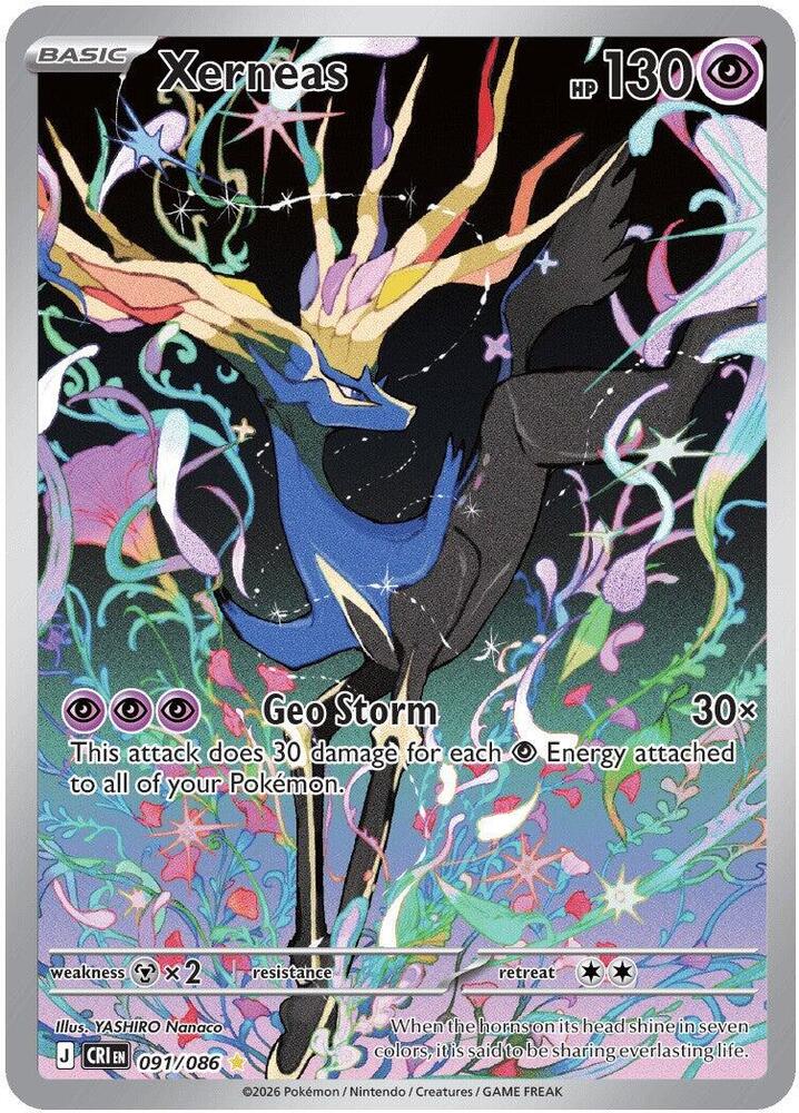 Xerneas Illustration Rare ME04: Chaos Rising 091/086 NM