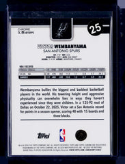 Victor Wembanyama Topps Chrome Update - RayWave Refractor 22 NM