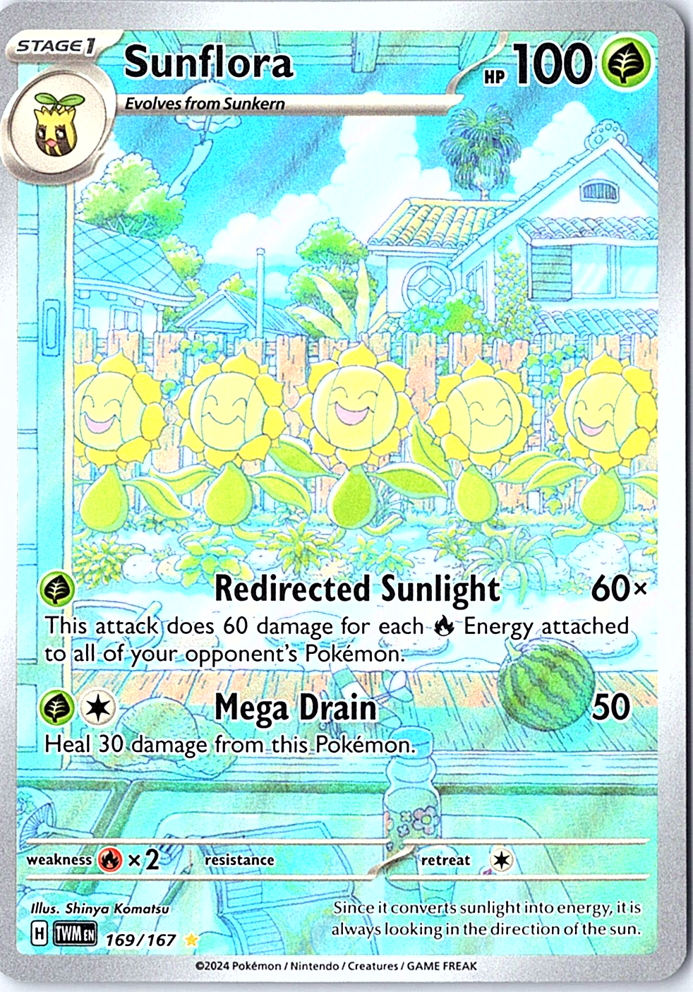 Sunflora Illustration Rare SV06: Twilight Masquerade 169/167 NM