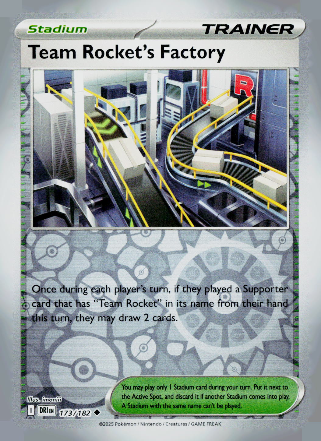 Team Rocket's Factory DRI 173/182 Reverse Holo NM