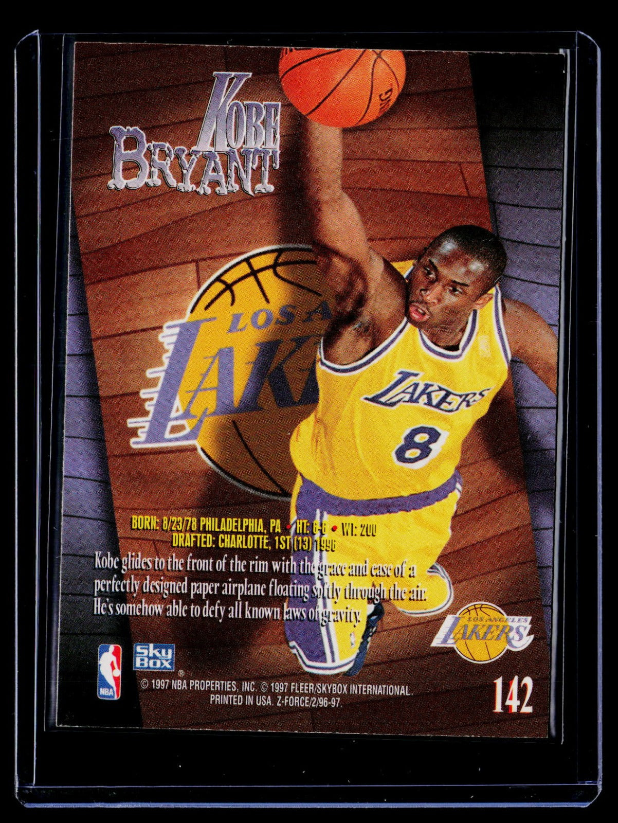 Kobe Bryant SkyBox Z-Force 142 NM