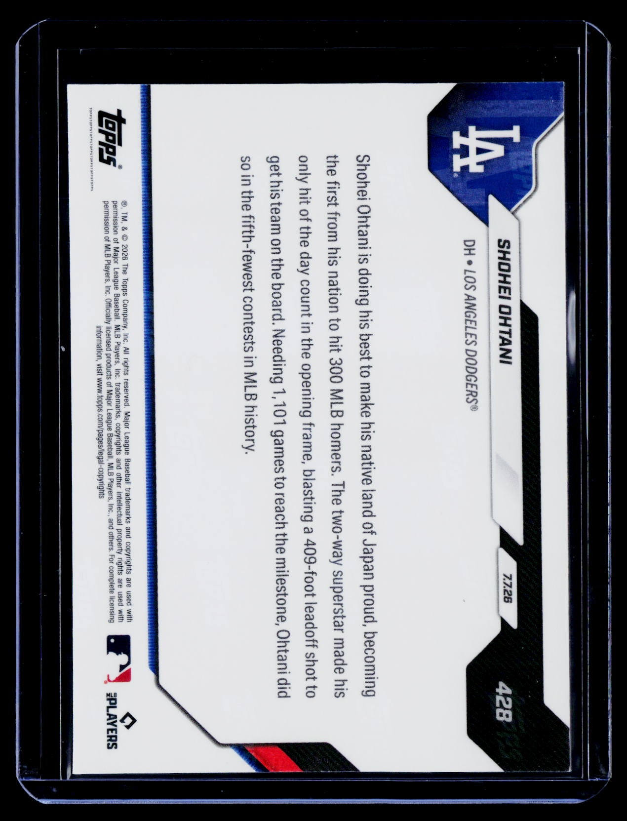 2026 Topps Now #428 Shohei Ohtani
