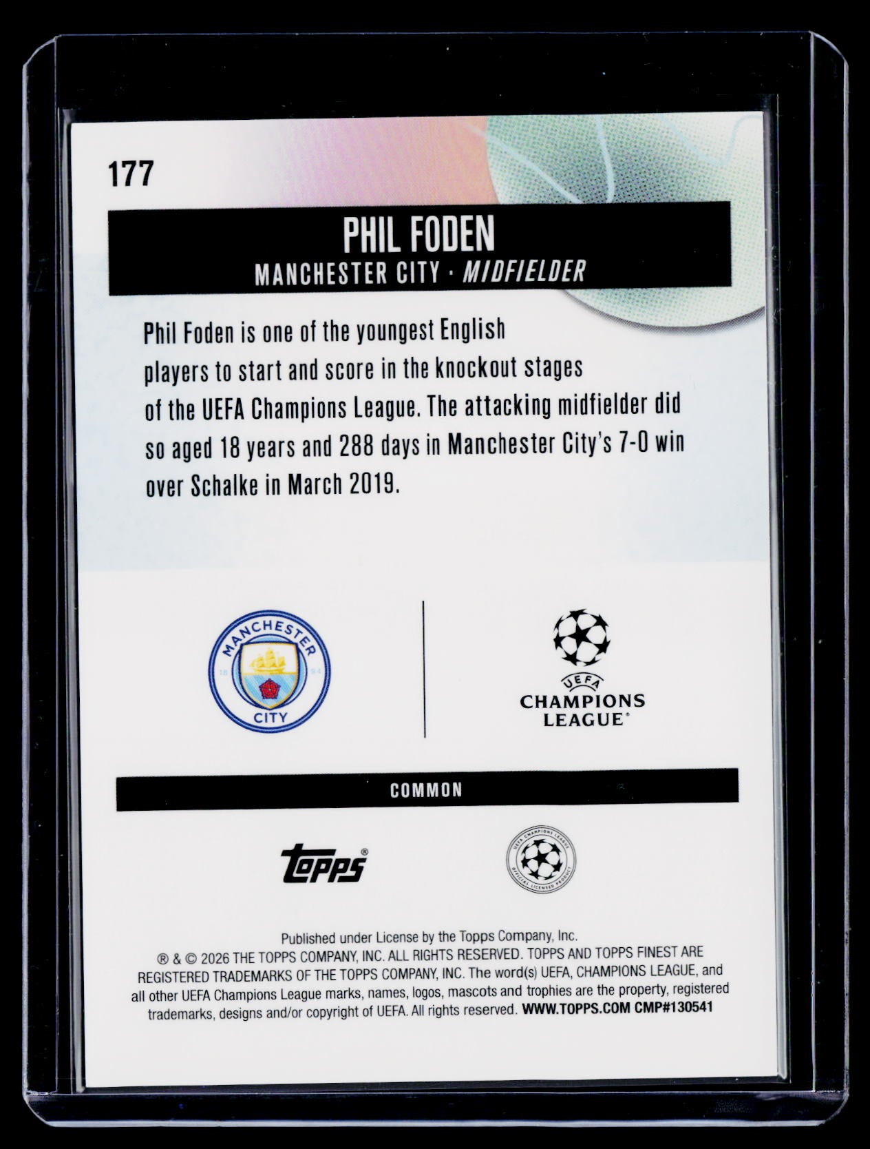 2025-26 Finest UEFA Club Competitions #177 Phil Foden /200