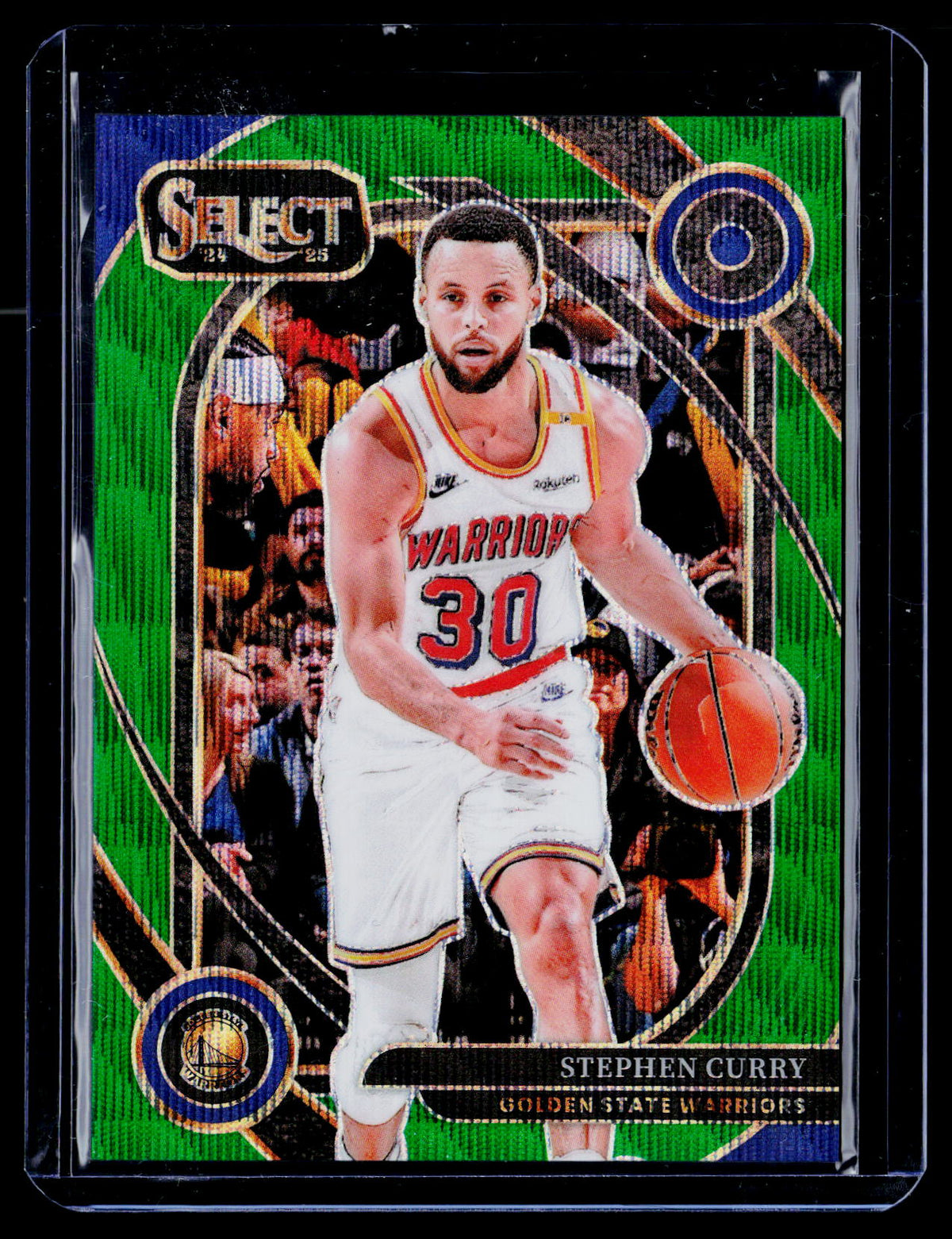 2024-25 Panini Select #209 Stephen Curry Green Wave Prizm #/50