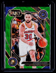 2024-25 Panini Select #209 Stephen Curry Green Wave Prizm #/50