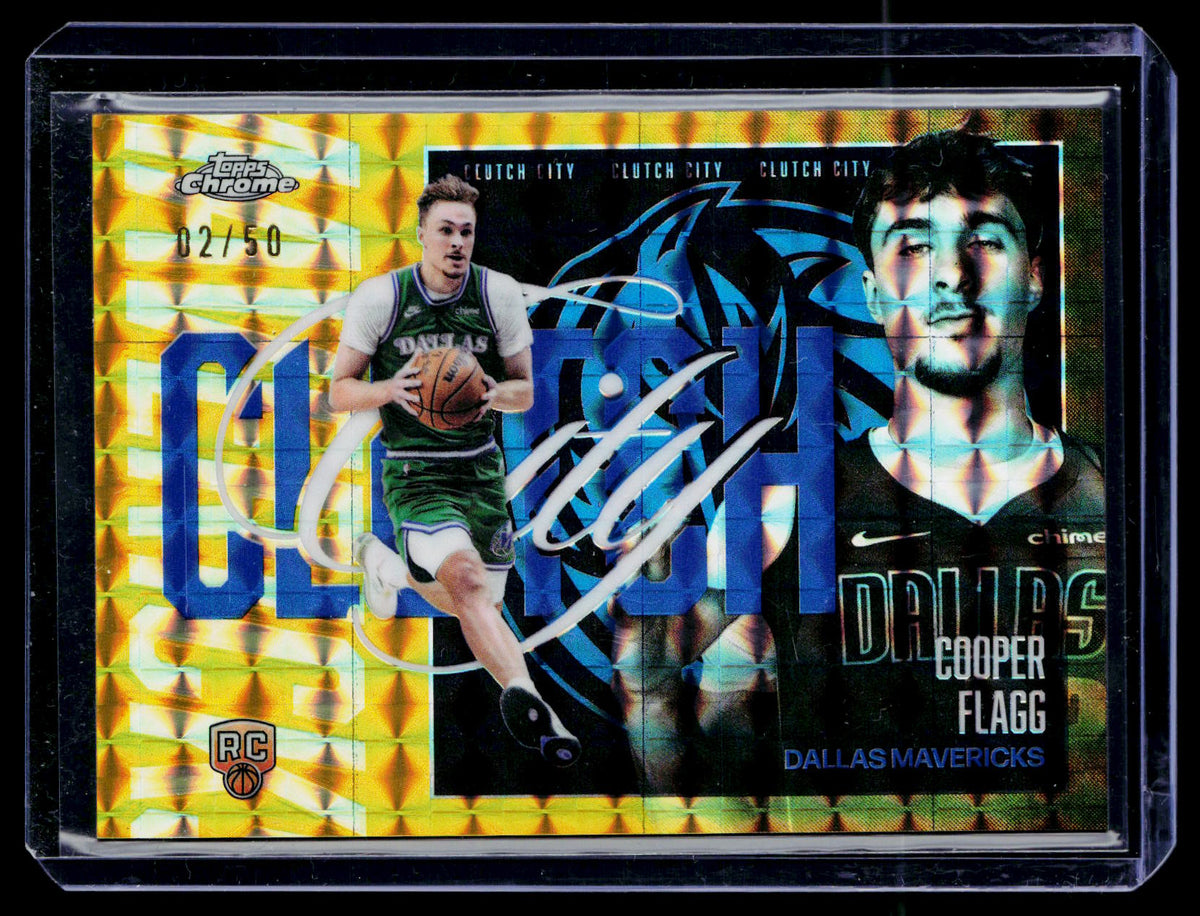 2025-26 Topps Chrome Update #YQ-1 Cooper Flagg Clutch City Gold Geometric Refractor /50