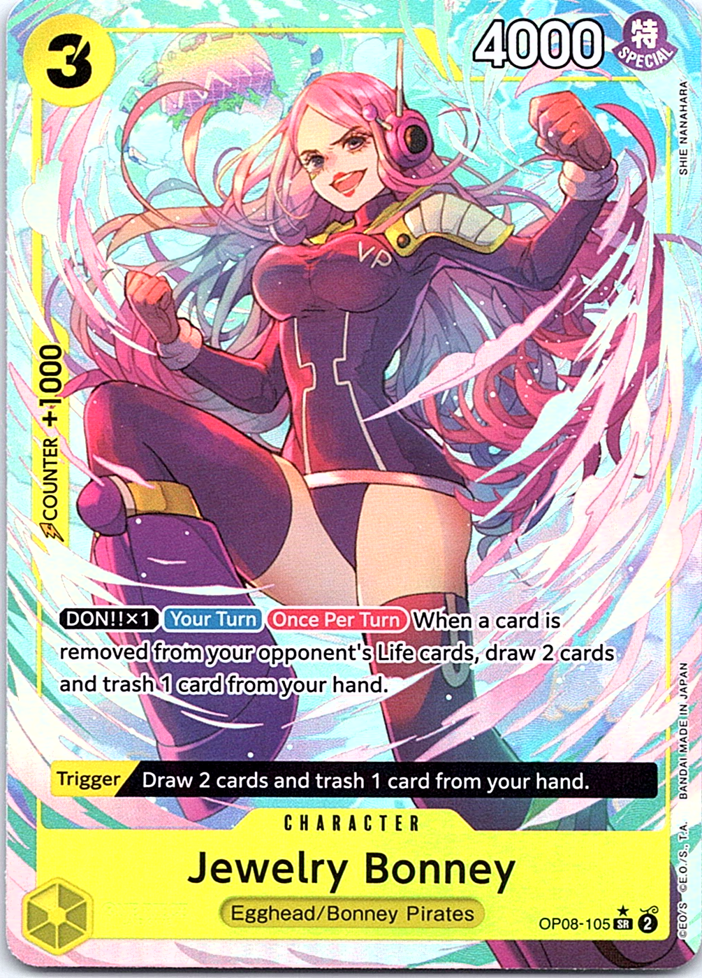 Jewelry Bonney (Parallel) SR Two Legends OP08-105 NM